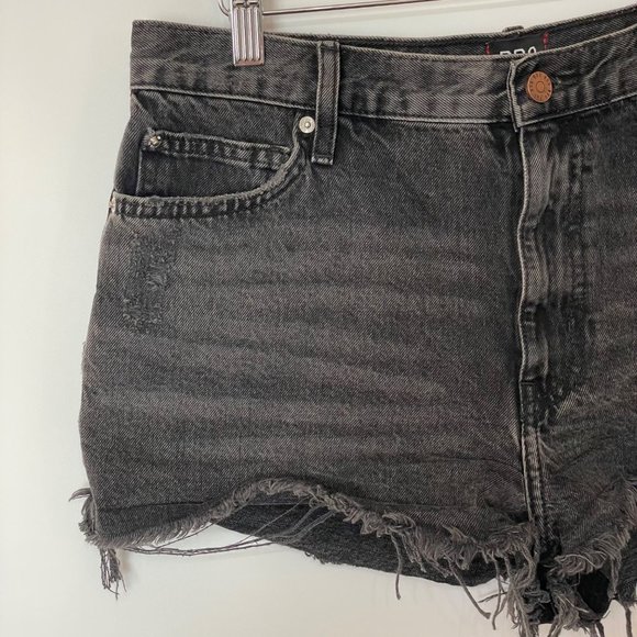 BDG Urban Outfitters Womens 30 Girlfriend High Rise Denim Shorts Faded Black - Picture 3 of 12